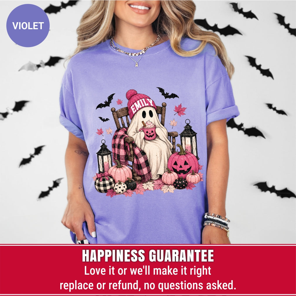 Personalized Cute Ghost Coffee Name Shirt