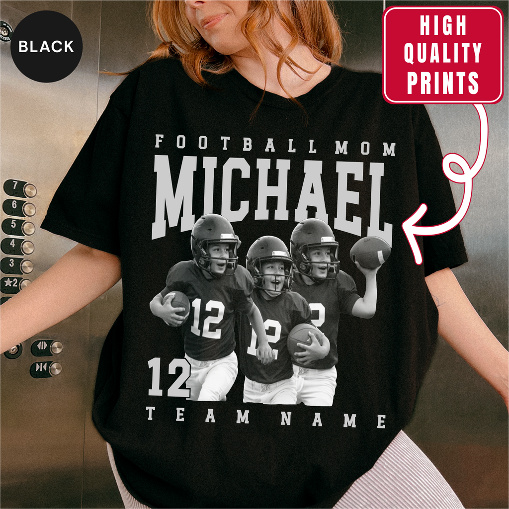 Football Mom Custom Photo Shirt