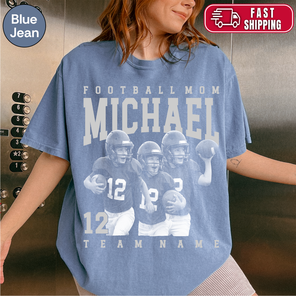 Football Mom Custom Photo Shirt