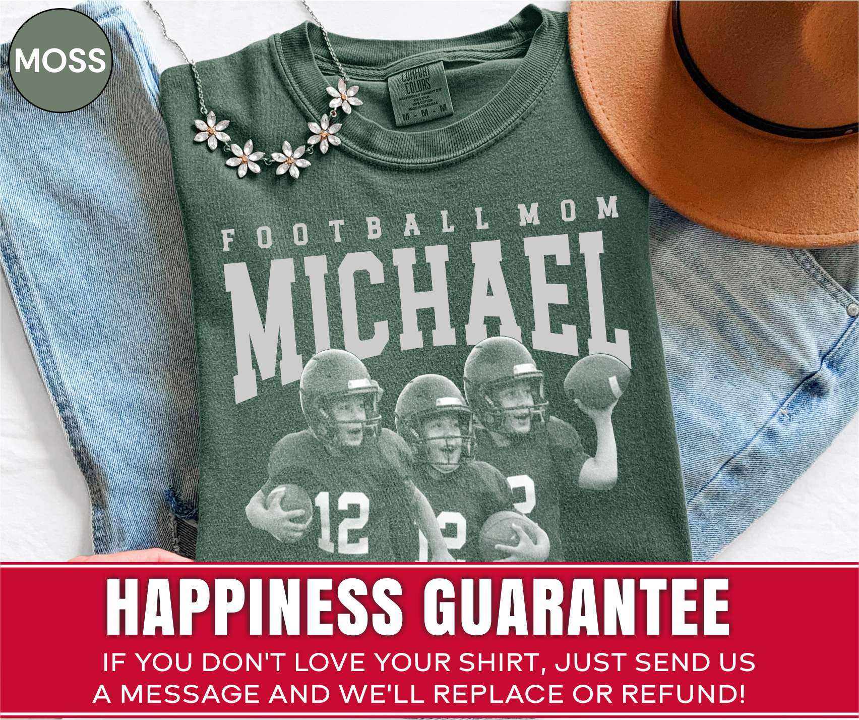 Football Mom Custom Photo Shirt