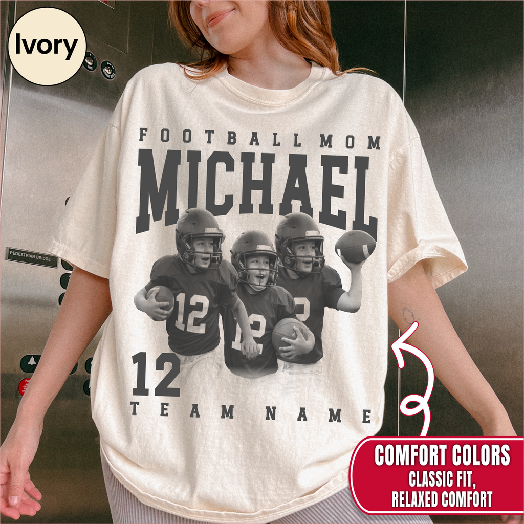 Football Mom Custom Photo Shirt