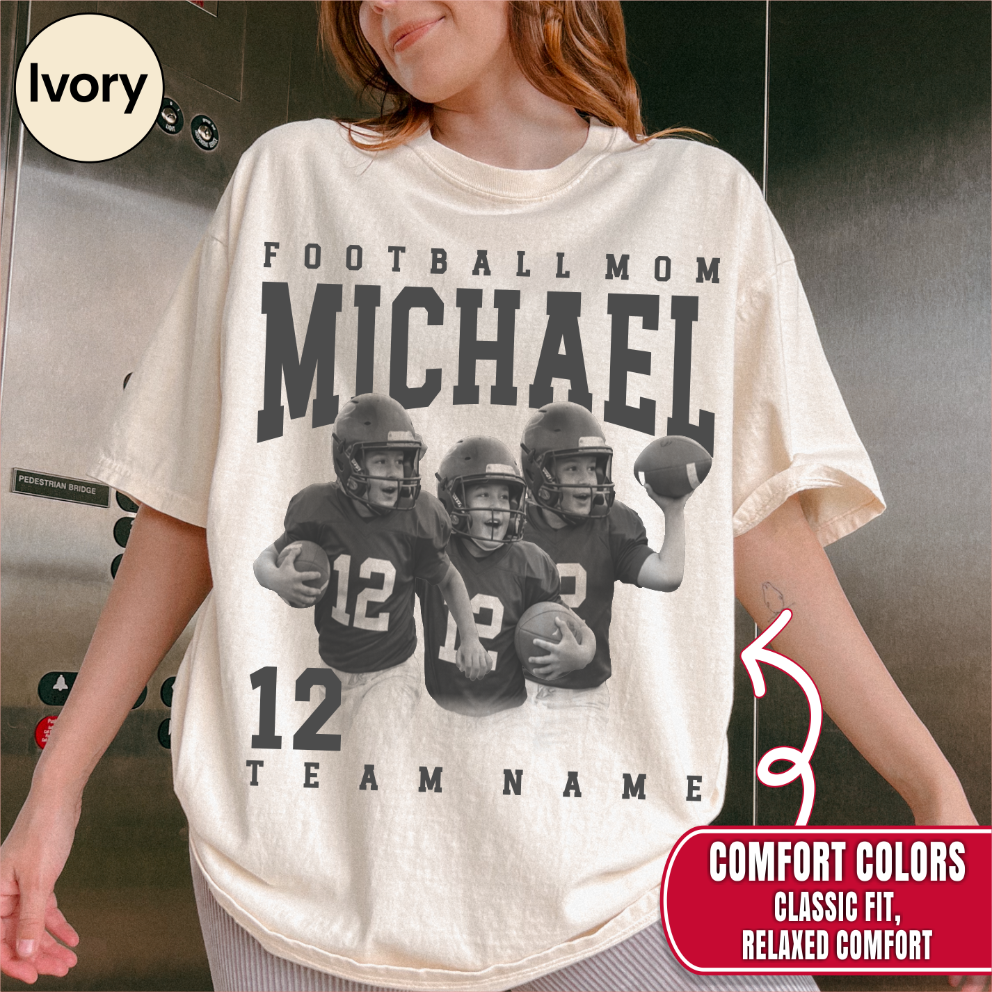 Football Mom Custom Photo Shirt