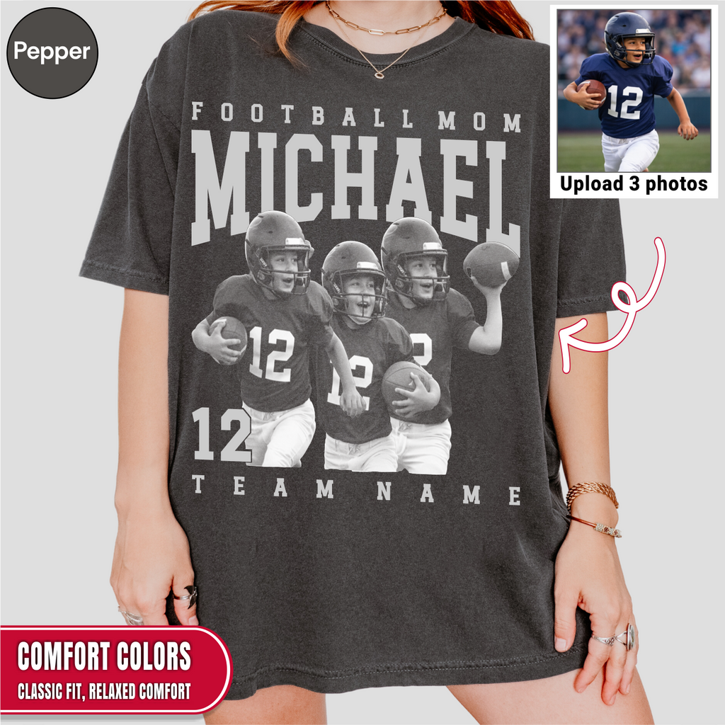 Football Mom Custom Photo Shirt