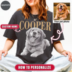 Custom Pet Photo And Name Shirt