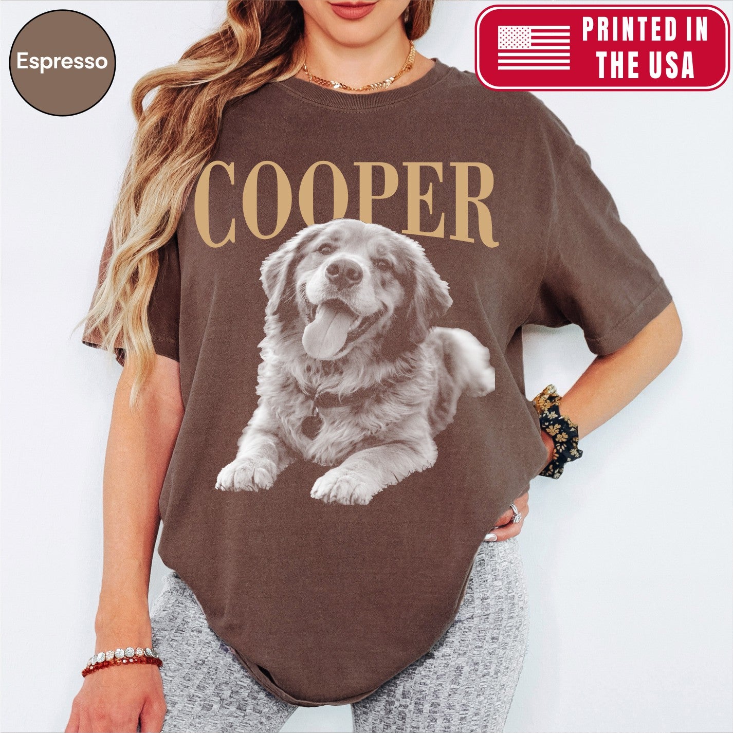 Custom Pet Photo And Name Shirt