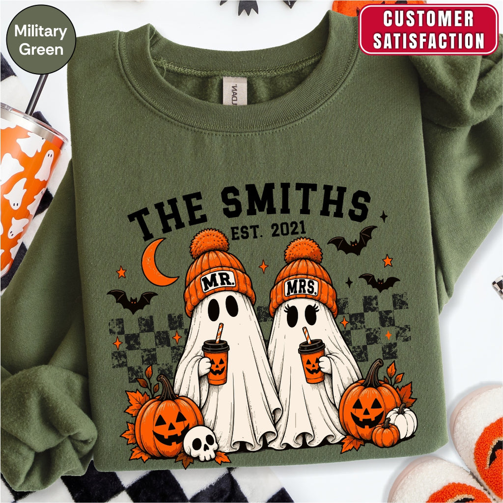Personalized Halloween Couple Sweatshirt