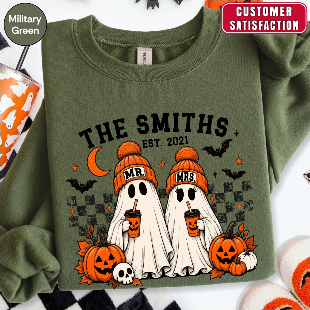 Personalized Halloween Couple Sweatshirt