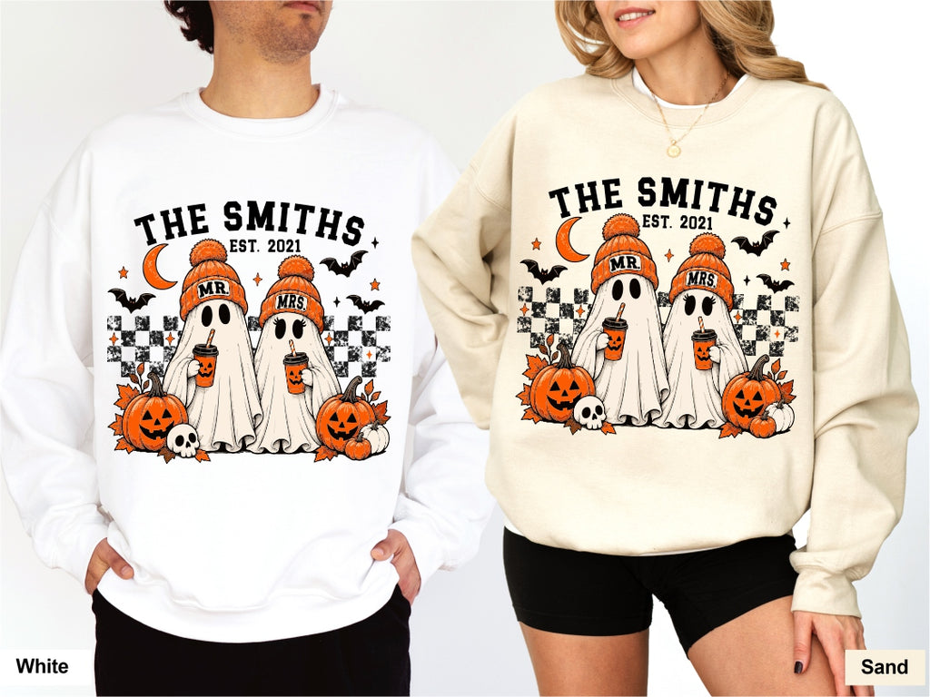 Personalized Halloween Couple Sweatshirt