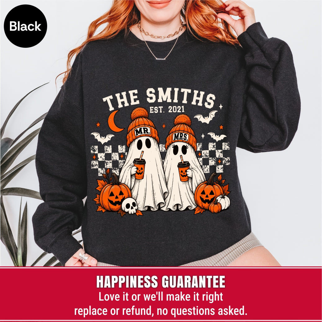 Personalized Halloween Couple Sweatshirt