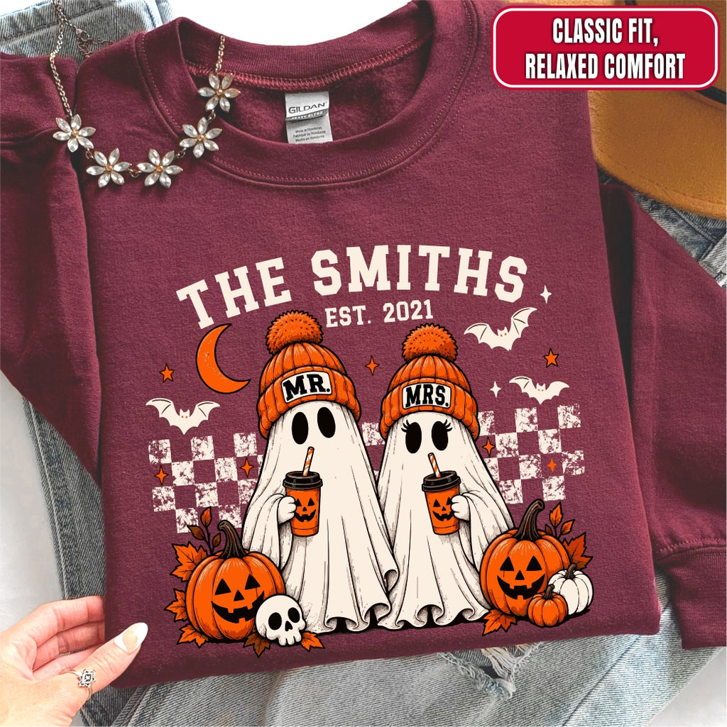 Personalized Halloween Couple Sweatshirt