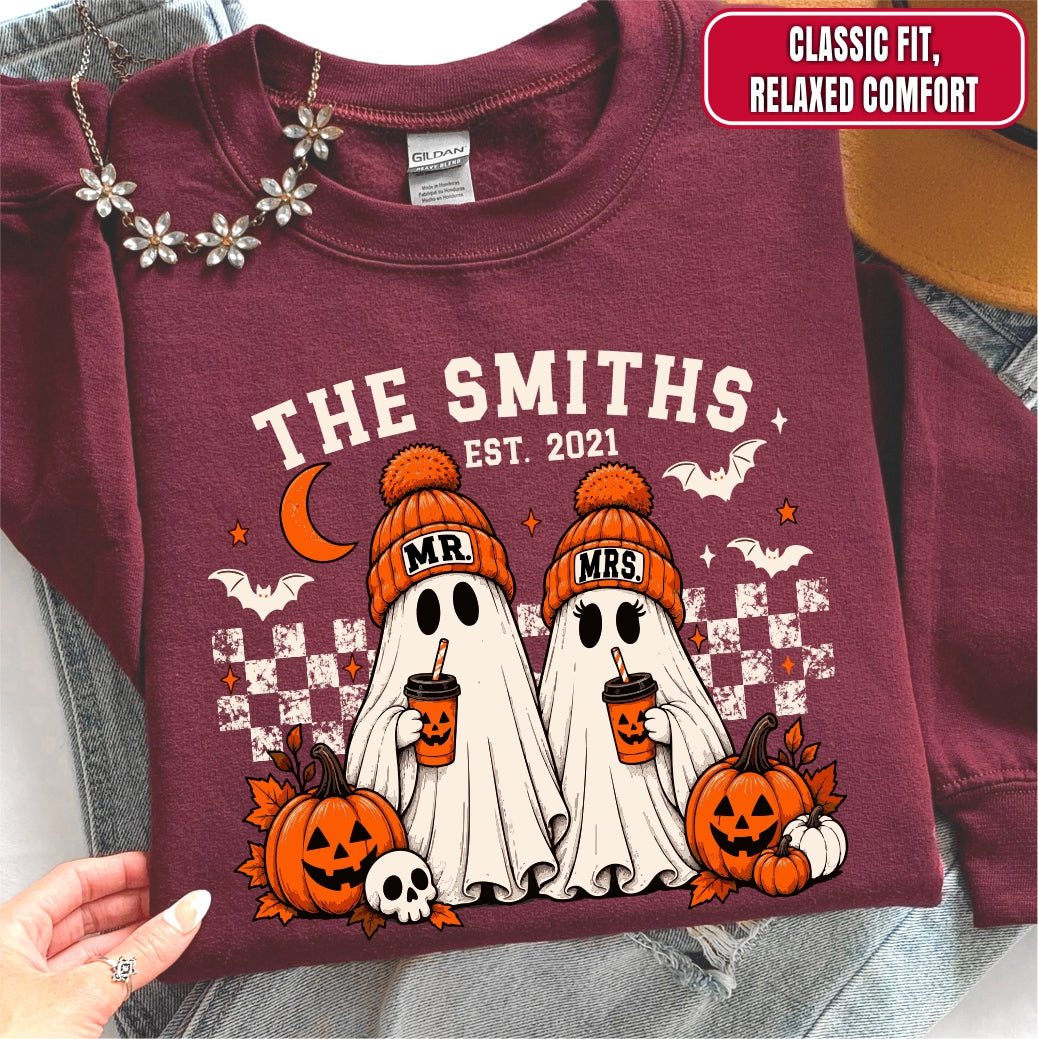 Personalized Halloween Couple Sweatshirt