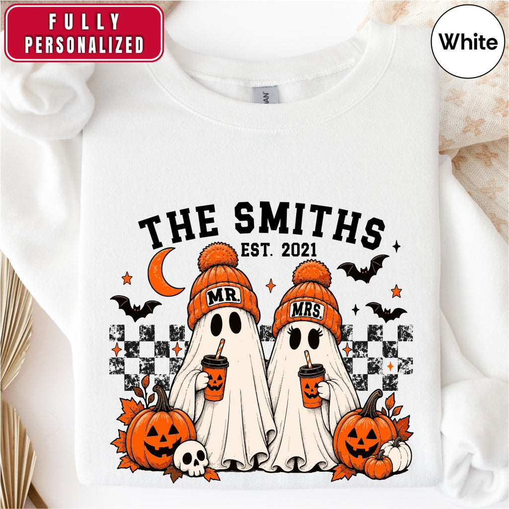 Personalized Halloween Couple Sweatshirt