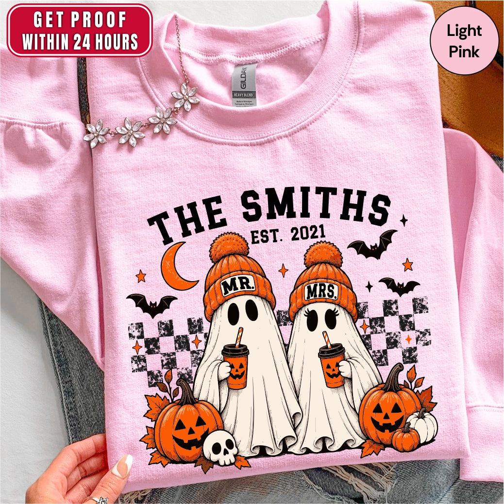 Personalized Halloween Couple Sweatshirt