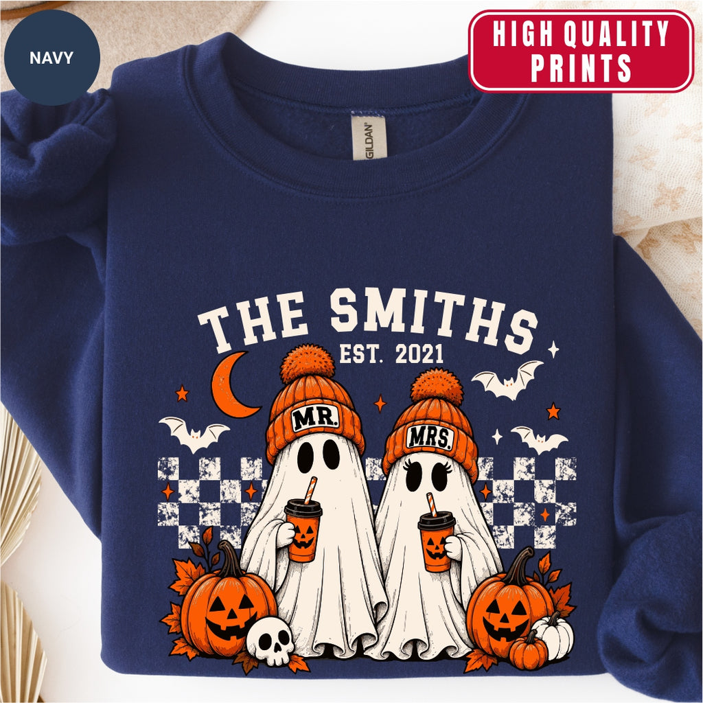 Personalized Halloween Couple Sweatshirt