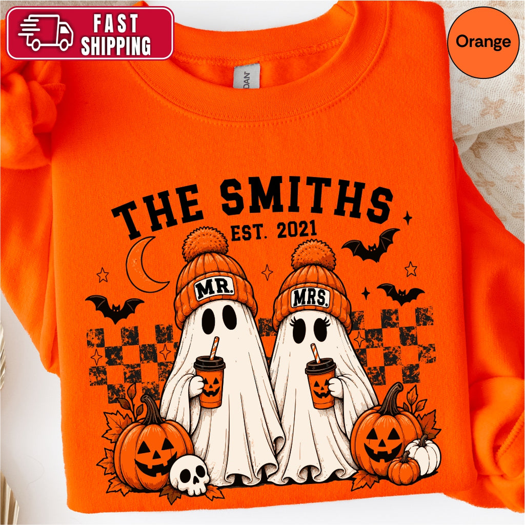 Personalized Halloween Couple Sweatshirt
