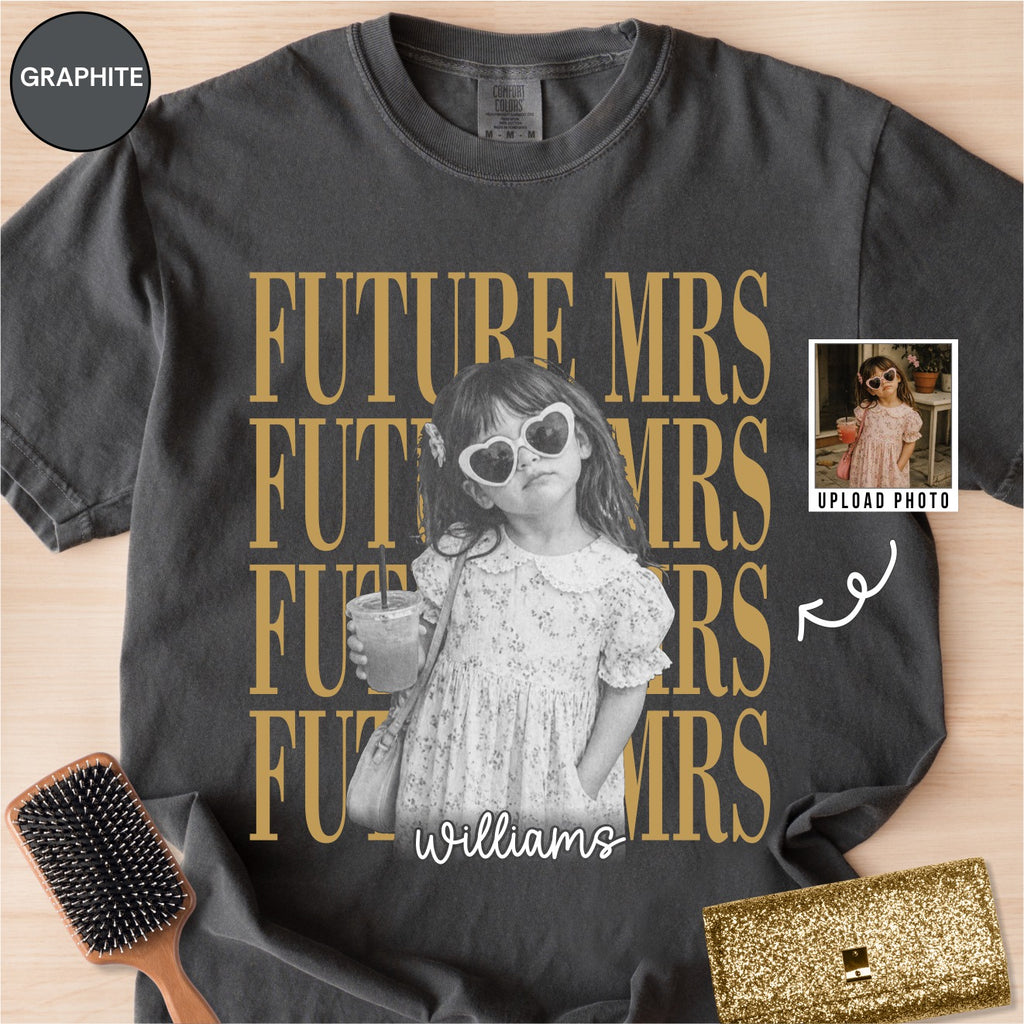 Custom Future Mrs Bride Childhood Photo Shirt