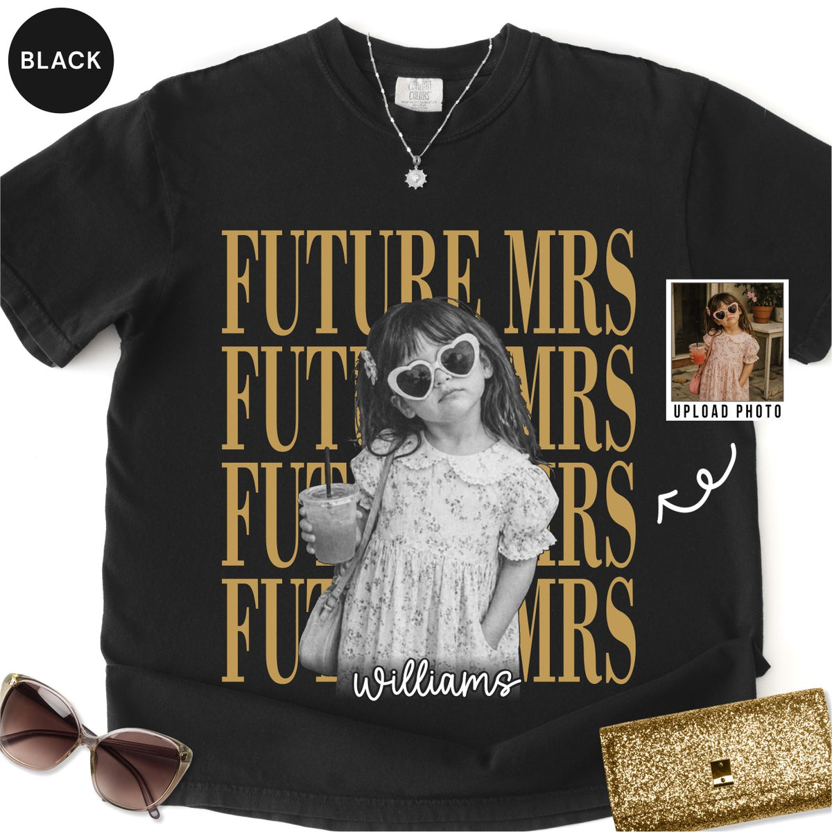 Custom Future Mrs Bride Childhood Photo Shirt