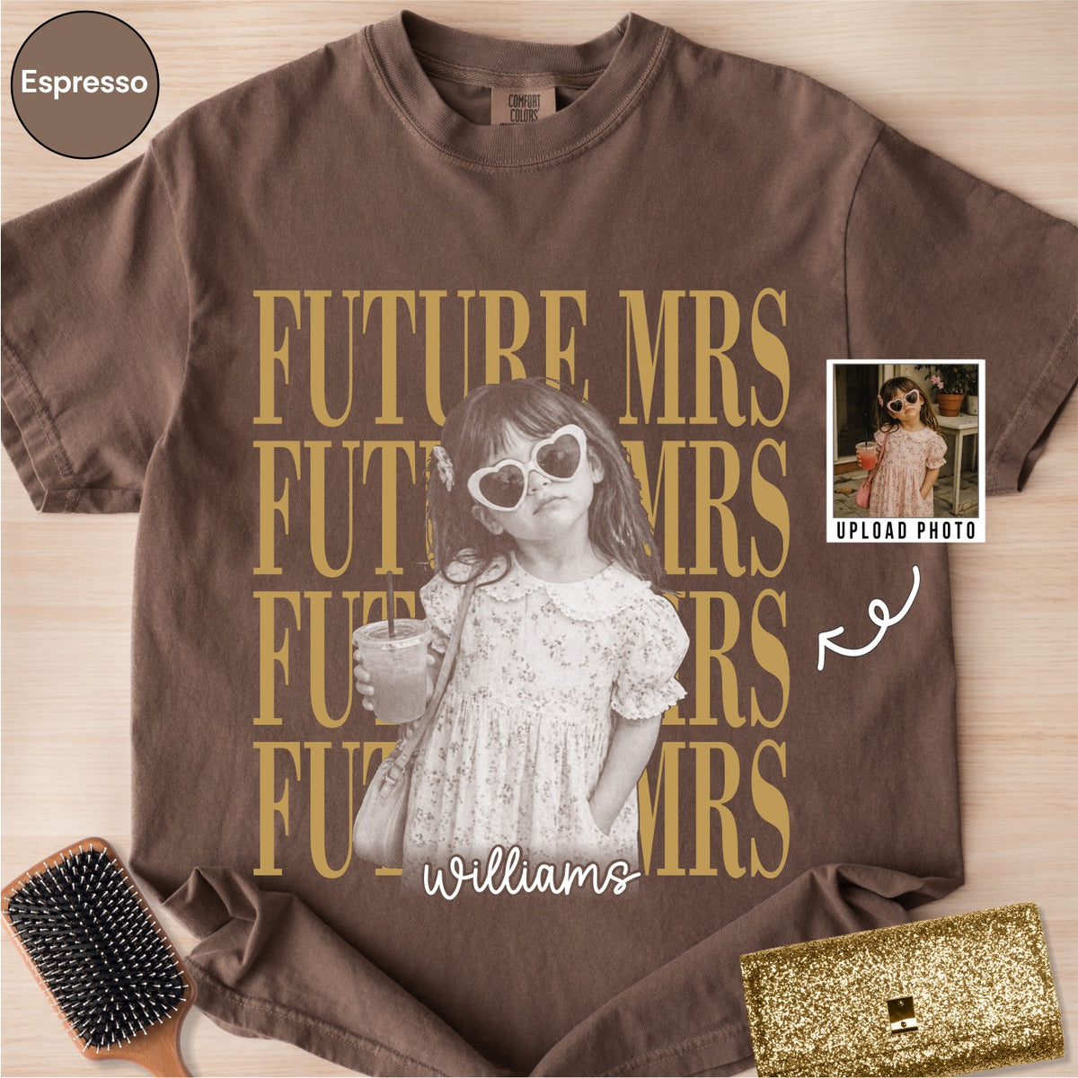 Custom Future Mrs Bride Childhood Photo Shirt