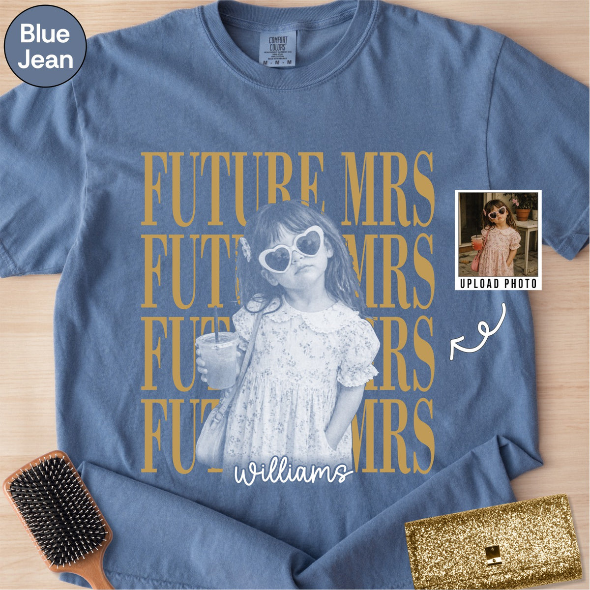 Custom Future Mrs Bride Childhood Photo Shirt
