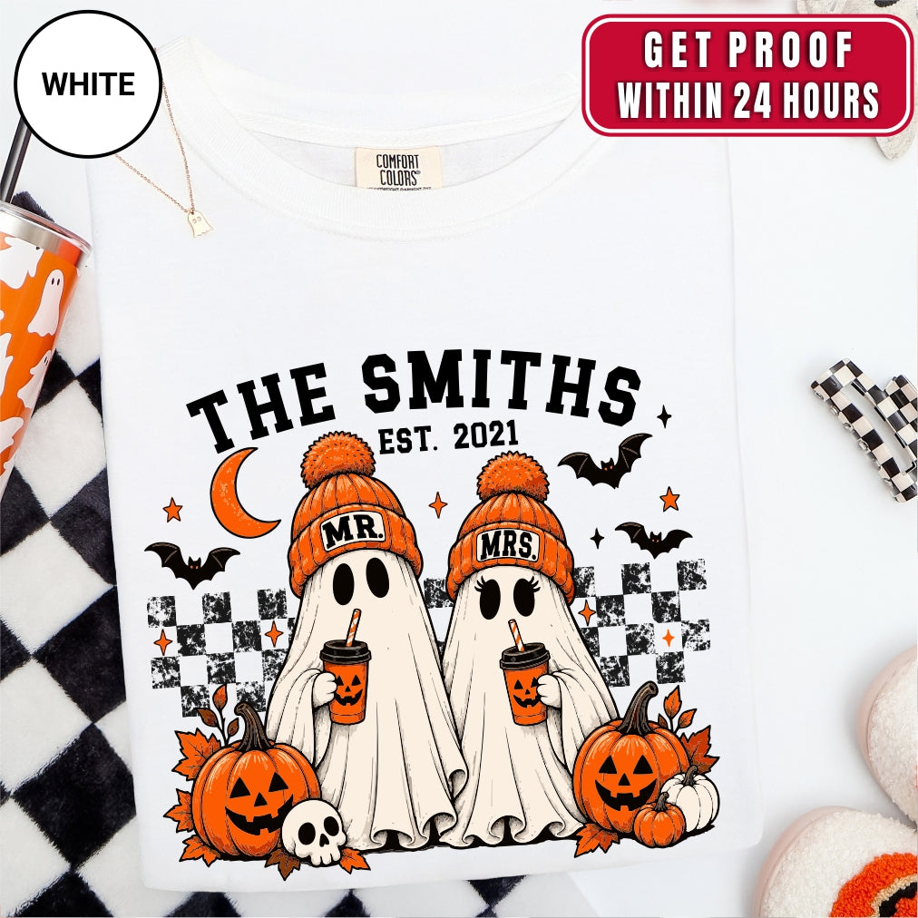 Personalized Mr and Mrs Halloween Shirt