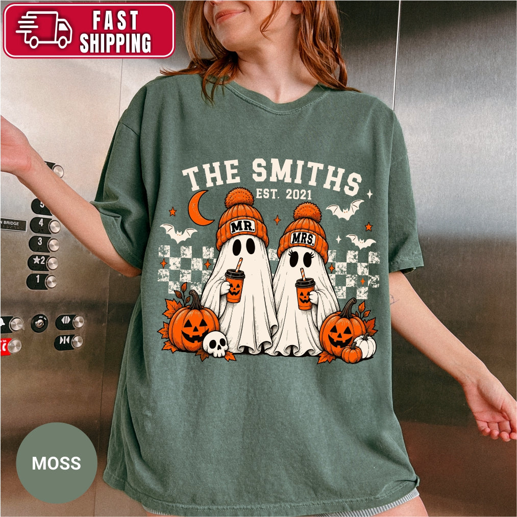 Personalized Mr and Mrs Halloween Shirt