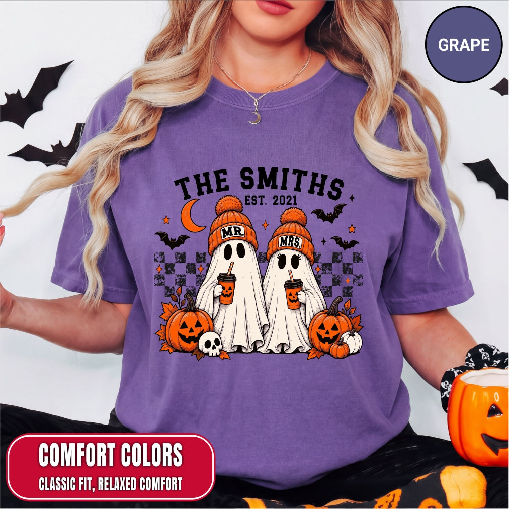 Personalized Mr and Mrs Halloween Shirt