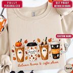 Personalized Fall Coffee Sweatshirt