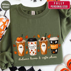 Personalized Fall Coffee Sweatshirt