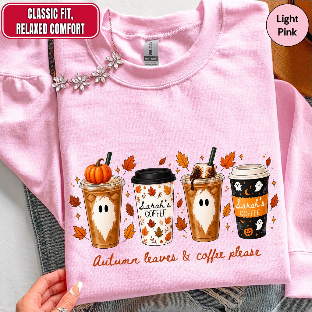 Personalized Fall Coffee Sweatshirt