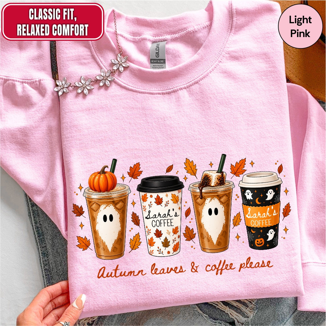 Personalized Fall Coffee Sweatshirt