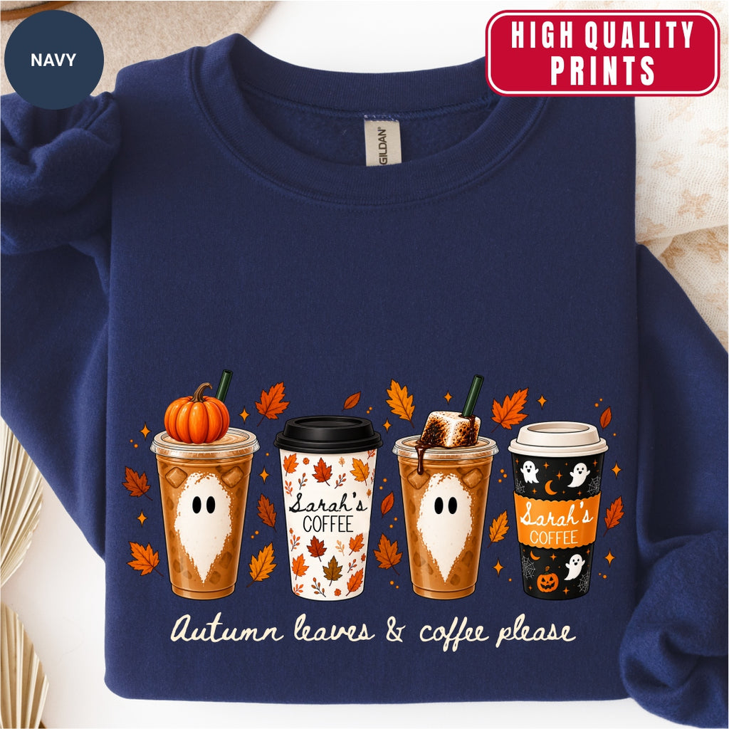 Personalized Fall Coffee Sweatshirt