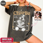 Custom Treat Dealer Dog Photo Shirt, Retro Western Saloon Style