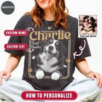 Custom Treat Dealer Dog Photo Shirt, Retro Western Saloon Style