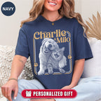 Custom Treat Dealer Dog Photo Shirt, Retro Western Saloon Style