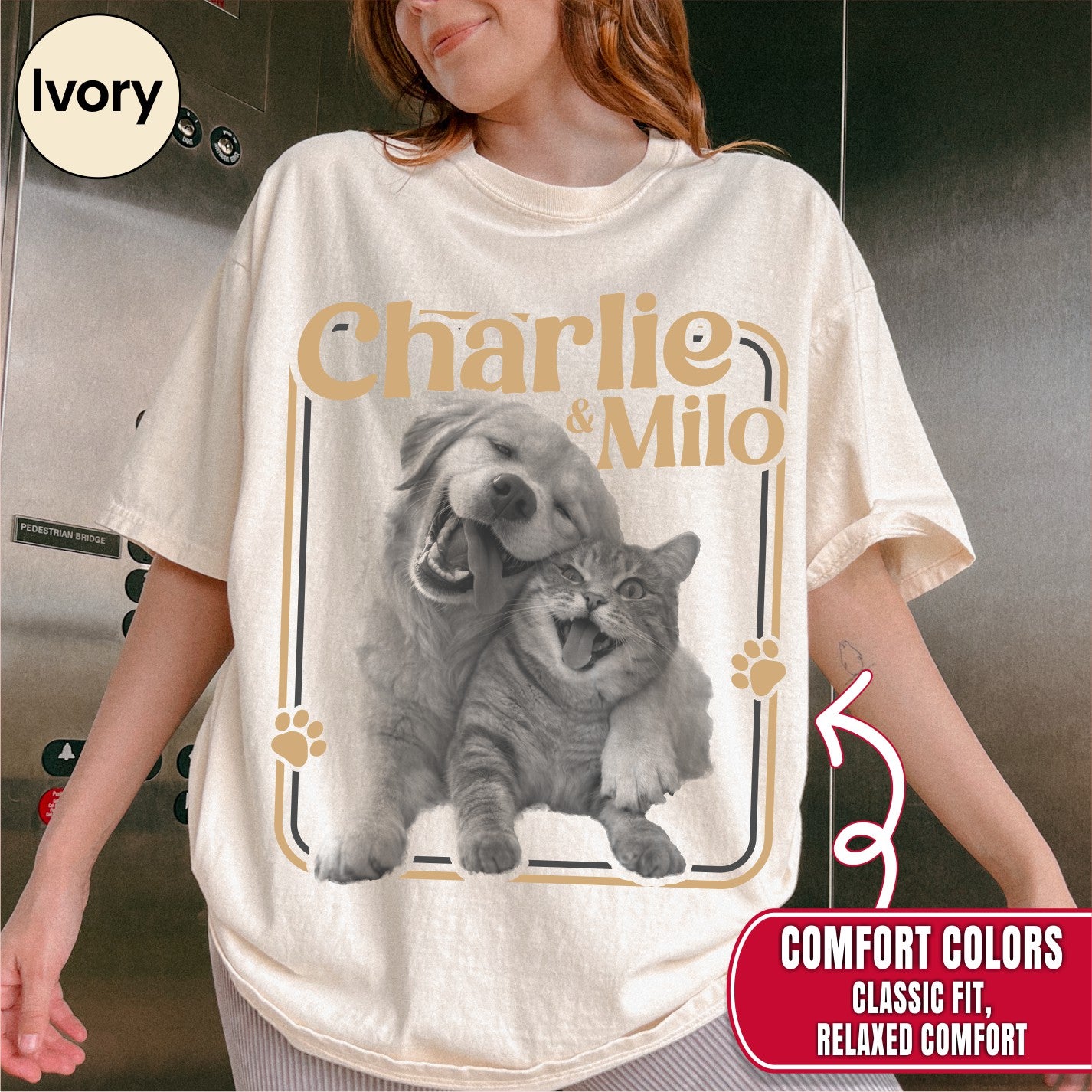 Custom Treat Dealer Dog Photo Shirt, Retro Western Saloon Style