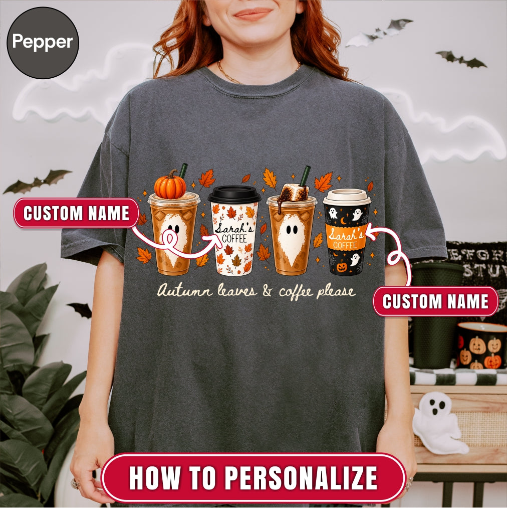 Personalized Fall Coffee Shirt