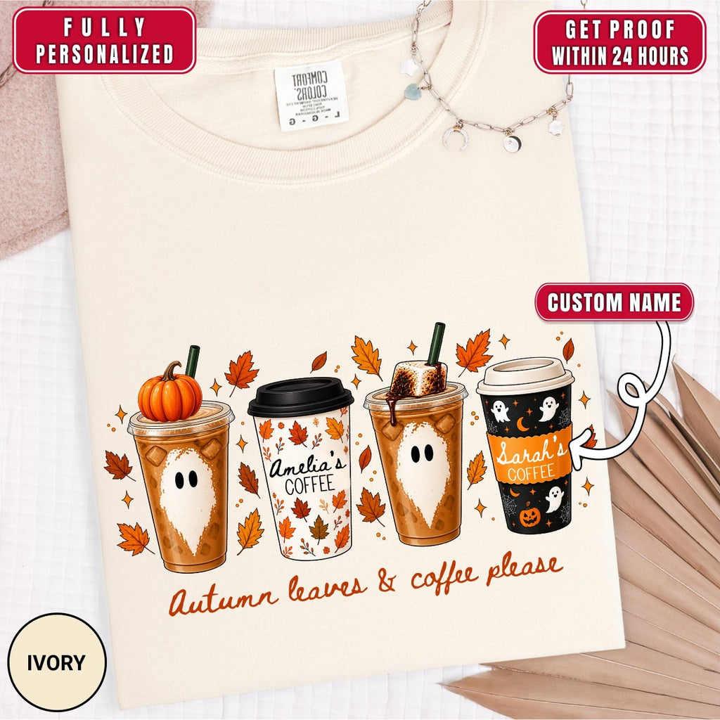Personalized Besties Fall Coffee Shirt