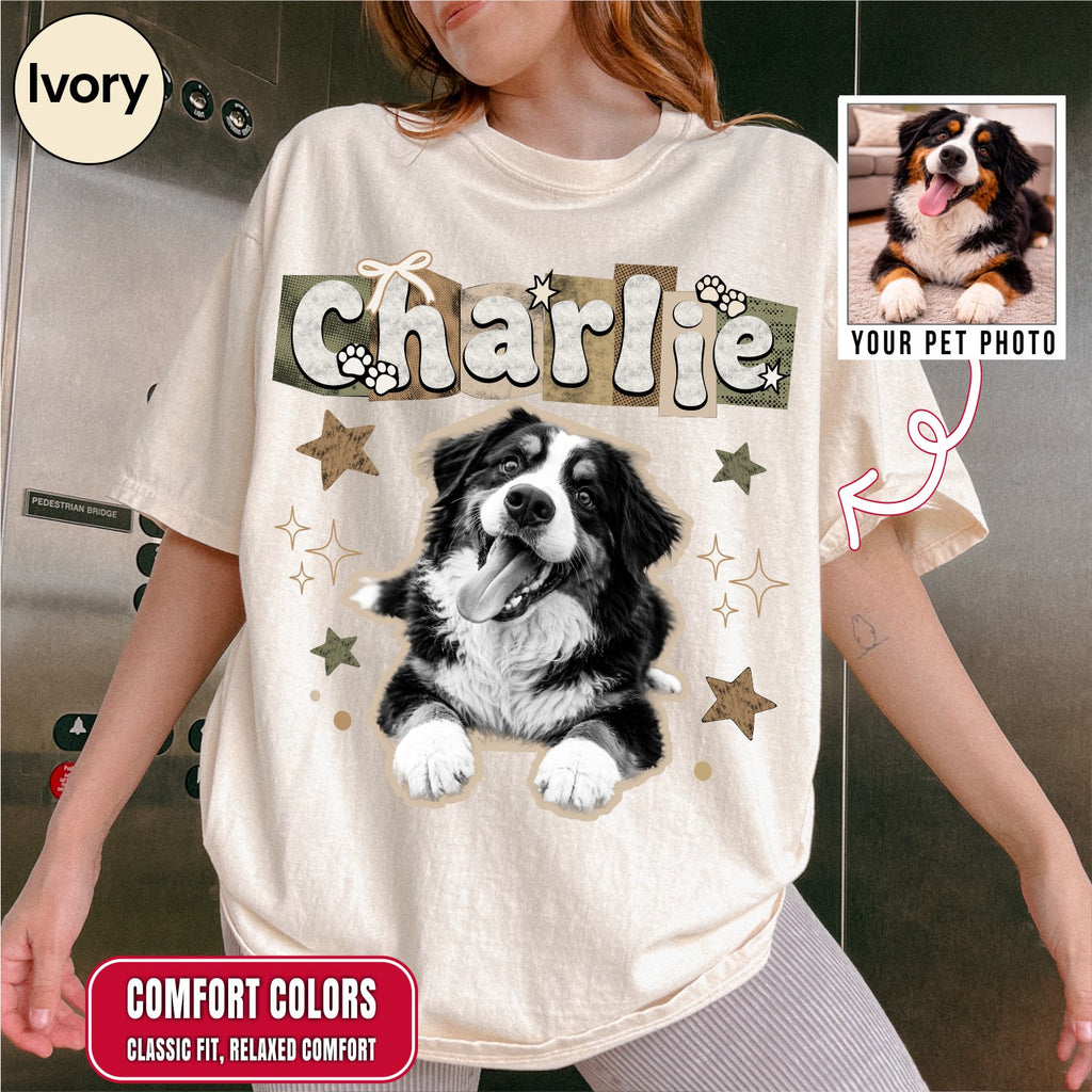 Custom Dog Scrapbook Retro Y2K Indie Style Shirt