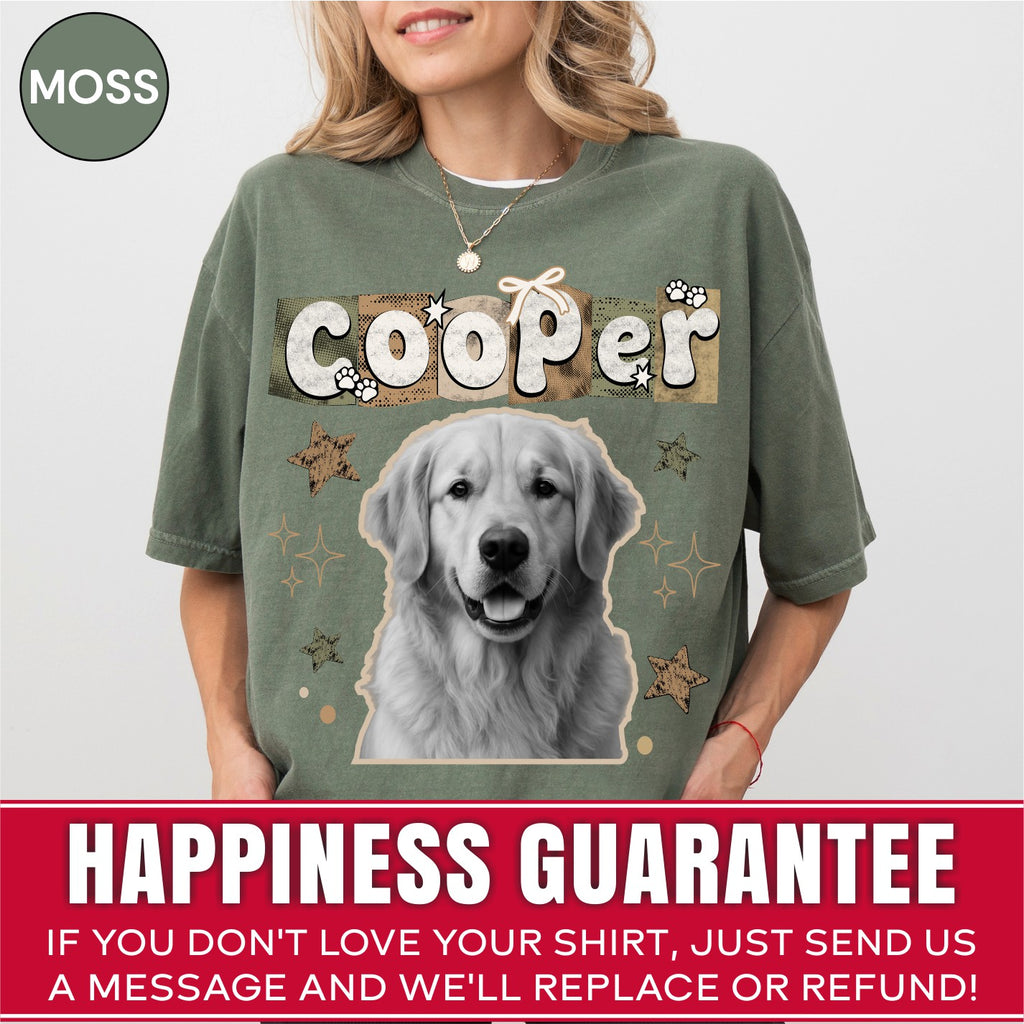 Custom Dog Scrapbook Retro Y2K Indie Style Shirt