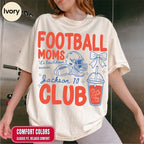 Custom Football Mom Club Shirt, Retro Football Doodle Style