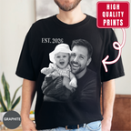 Custom Photo Cool Dad Est Year Shirt