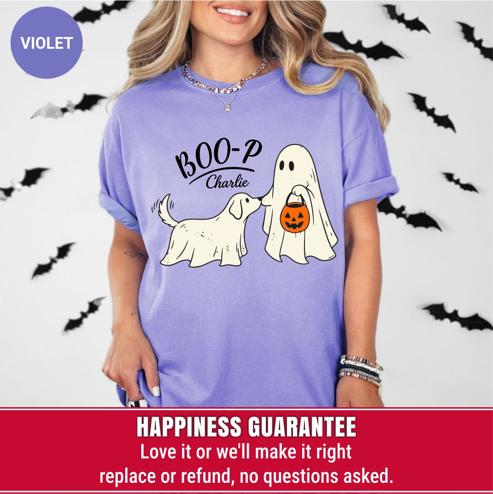 Personalized Boo-p Ghost Dog Mom Shirt
