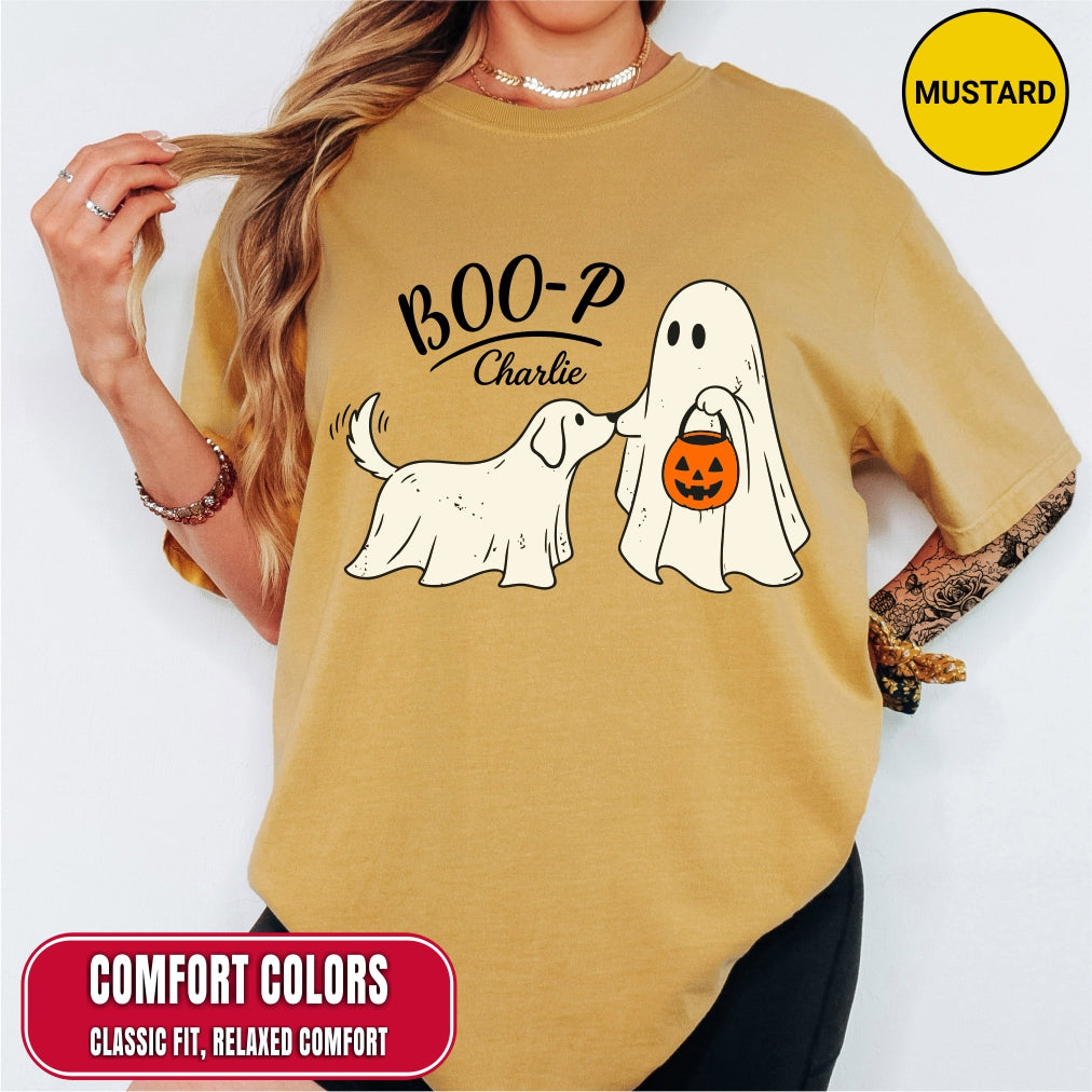 Personalized Boo-p Ghost Dog Mom Shirt