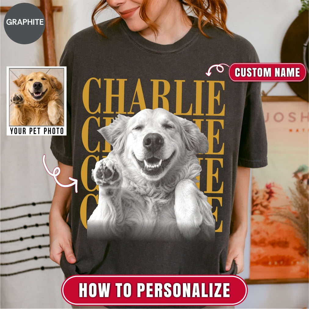 Custom Pet Photo Comfort Colors Shirt