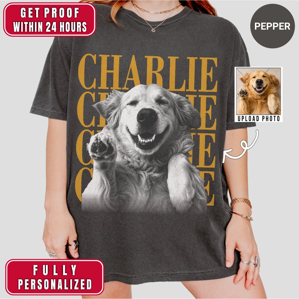 Custom Pet Photo Comfort Colors Shirt