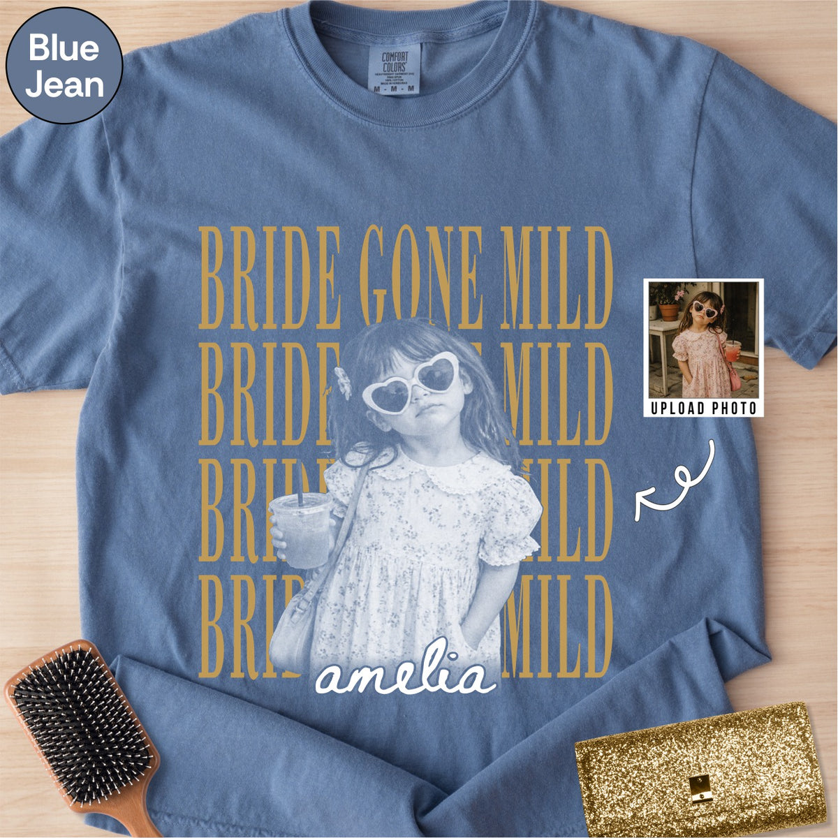 Custom Bride Gone Mild Childhood Photo Shirt