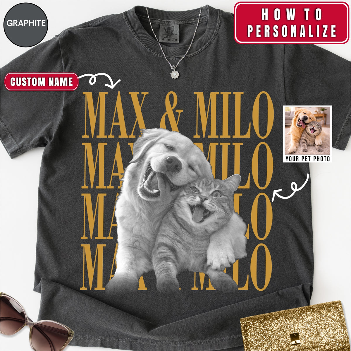Custom Poodle Dog photo Comfort Colors Shirt