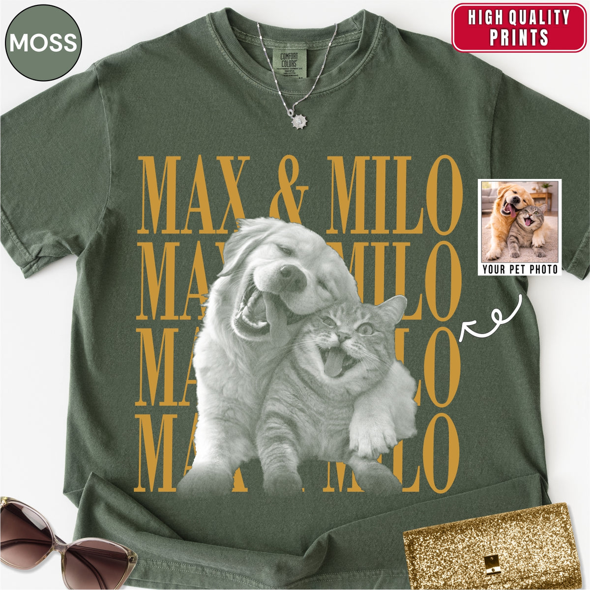 Custom Poodle Dog photo Comfort Colors Shirt