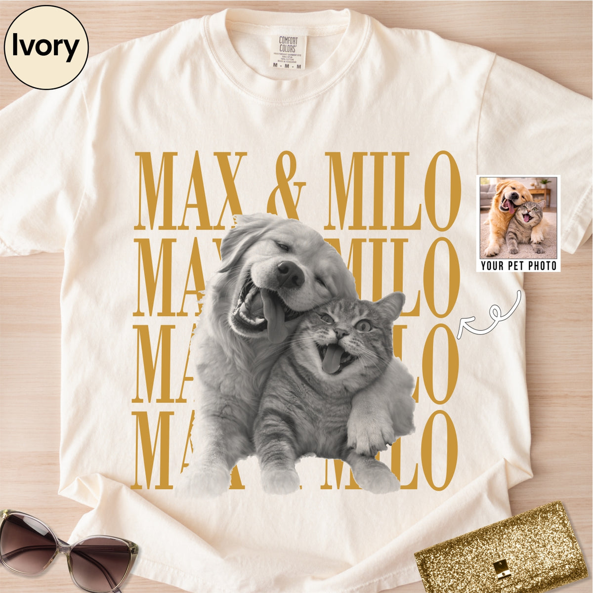 Custom Poodle Dog photo Comfort Colors Shirt