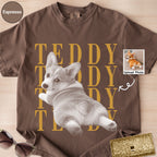 Custom Corgi Dog photo Comfort Colors Shirt